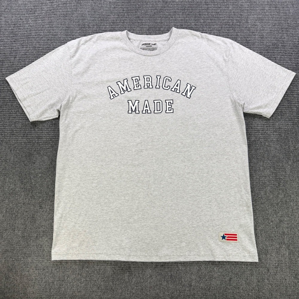 American Giant Mens XXL American Made Graphic T-Shirt Gray Flag Collection USA - Picture 2 of 9